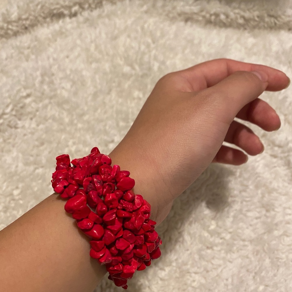 red stone bracelet